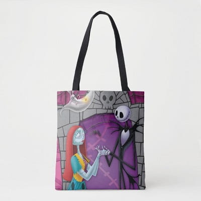 Jack and Sally Holding Hands Tote Bag