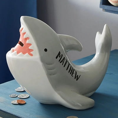 Shark Personalized Piggy Bank