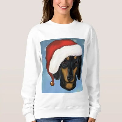 Dachshund Santa Christmas Sweatshirt