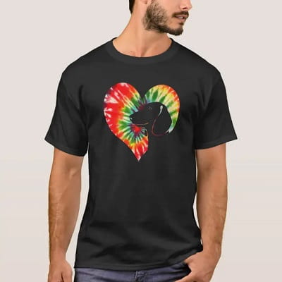 Dachshund Tie Dye Hippies T-Shirt