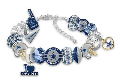 Dallas Cowboys Beaded Charm Bracelet