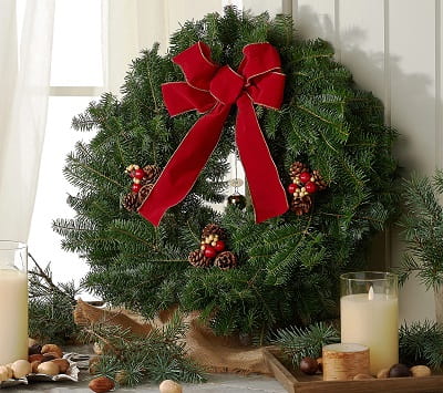 Fresh Balsam Jingle Bell Christmas Wreath