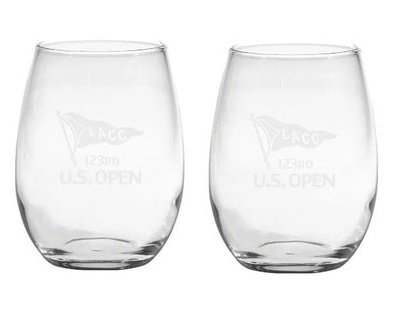 2023 U.S. Open 15oz. Stemless Wine Glass Set of 2