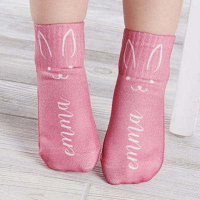 Baby Bunny Personalized Toddler Socks