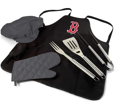 Boston Red Sox BBQ Apron Tote Pro Grill Set