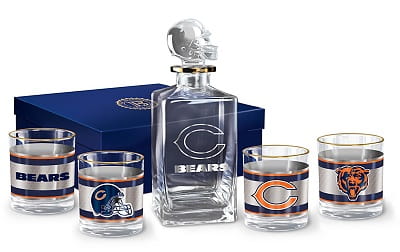 Chicago Bears Decanter And Glasses Set