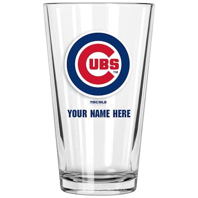 Chicago Cubs 16oz. Personalized Pint Glass