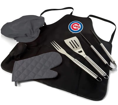 Chicago Cubs BBQ Apron Tote Pro Grill Set