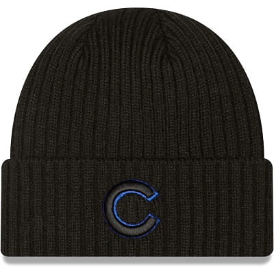 Chicago Cubs Classic Cuffed Knit Hat - Black