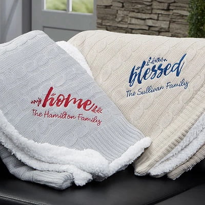 Cozy Home Personalized Throw Blanket