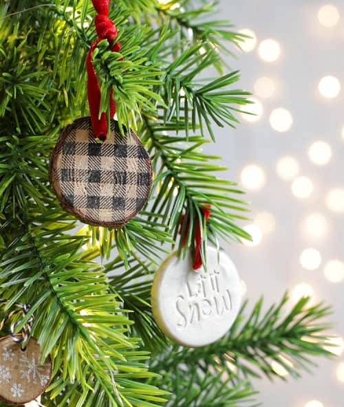 DIY Stamped Clay Christmas Ornaments