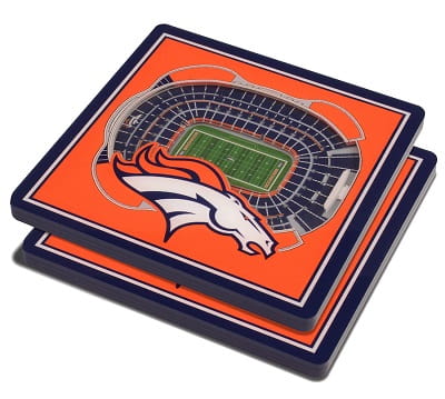 Denver Broncos 3D StadiumViews Coasters
