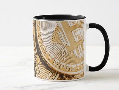 Gold Bitcoin Mug