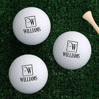 Monogrammed Personalized Golf Ball Set