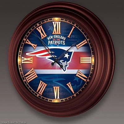 New England Patriots Illuminated Atomic Wall Clock