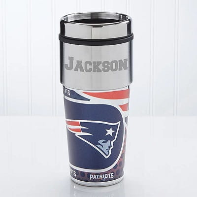New England Patriots Personalized Travel Mug
