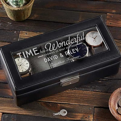 Personalized Leather Watch Box
