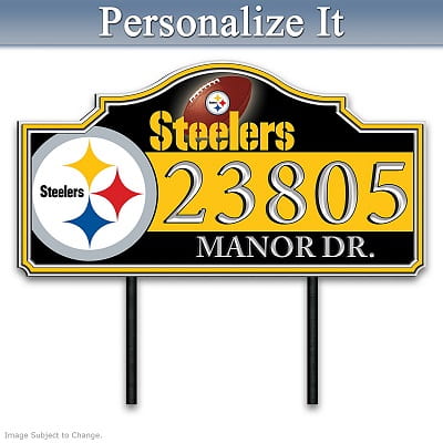 Pittsburgh Steelers Personalized Outdoor Address Sign