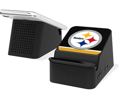Pittsburgh Steelers Wireless Charging Station and Bluetooth Speaker