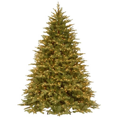 7.5' Nordic Spruce Green Artificial Christmas Tree with 1000 Clear Lights