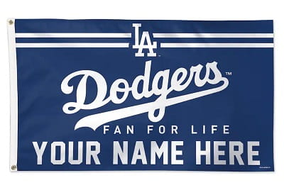 Los Angeles Dodgers Personalized Flag