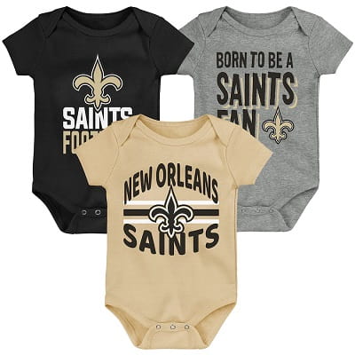 New Orleans Saints Baby Onesie Set