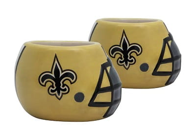 New Orleans Saints Ceramic Helmet Planter Set