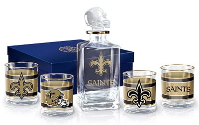 New Orleans Saints Decanter And Glasses Set