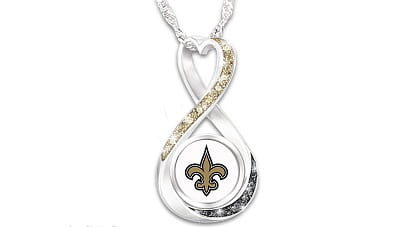 New Orleans Saints Infinity Pendant Necklace