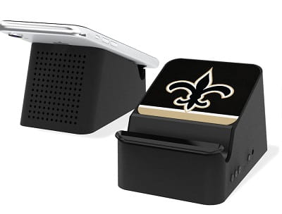 New Orleans Saints Wireless Charging Station and Bluetooth Speaker
