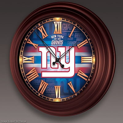 New York Giants Illuminated Atomic Wall Clock