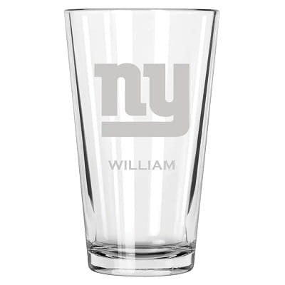New York Giants Personalized Beer Glass