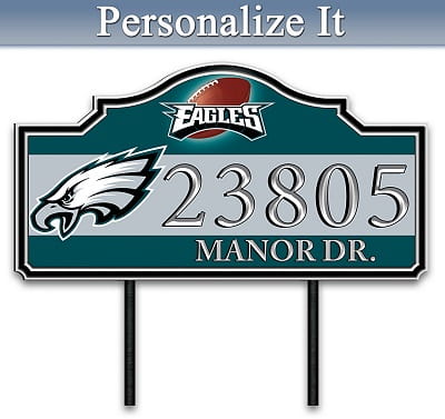 Philadelphia Eagles Personalized Outdoor Address Sign