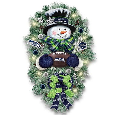 Seattle Seahawks Christmas Wreath