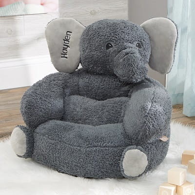 Elephant Embroidered Kid's Chair