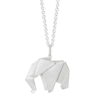 Elephant Origami Necklace