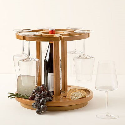 Personalized Wine & Cheese Carousel - Retiree Gift Ideas