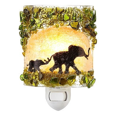 Recycled Glass Elephants Nightlight - Gifts for Elephant Lovers