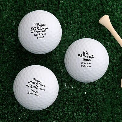 Retirement Personalized Golf Ball Set