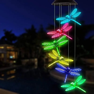 Color Changing Dragonfly Wind Chimes