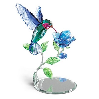 Crystal Hummingbird Sculpture - Hummingbird Gifts