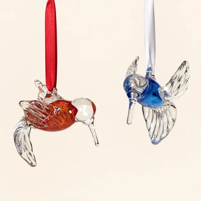 Glass Hummingbird Ornament
