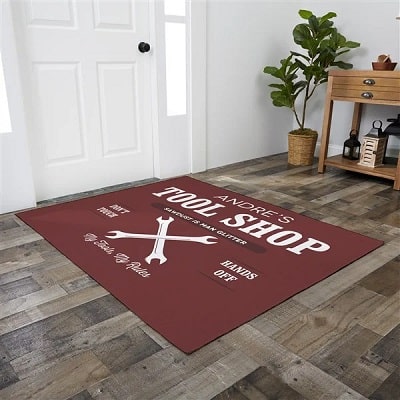His Place Personalized Area Rug