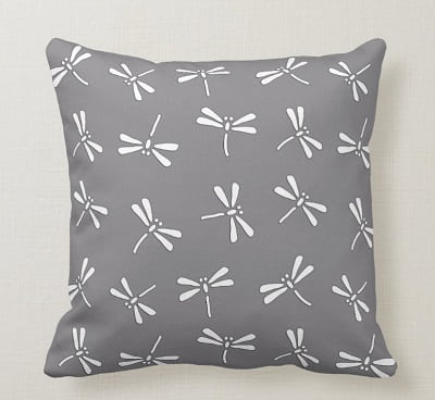 Japanese Dragonfly Throw Pillow