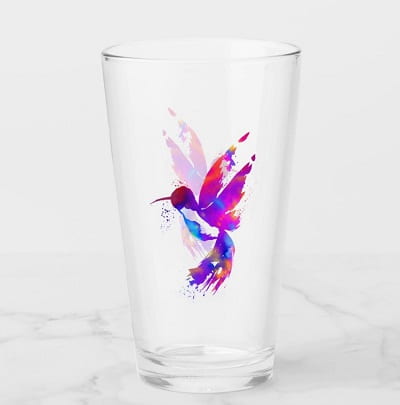 Rainbow Hummingbird Glass