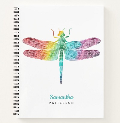 Watercolor Dragonfly Notebook