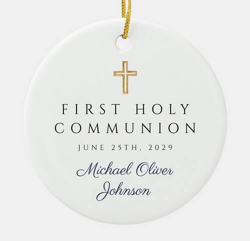 Boy First Communion Keepsake Ornament