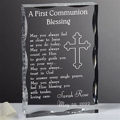 Communion Blessing Engraved Keepsake