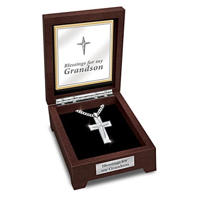 Cross Pendant Necklace for Grandson