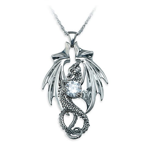 Crystal Dragon Pendant Necklace